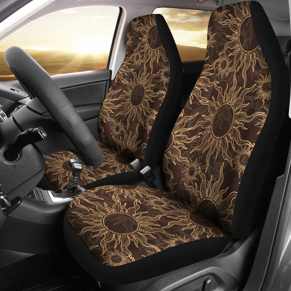 Sun Pattern Theme Universal Fit Car Seat Covers