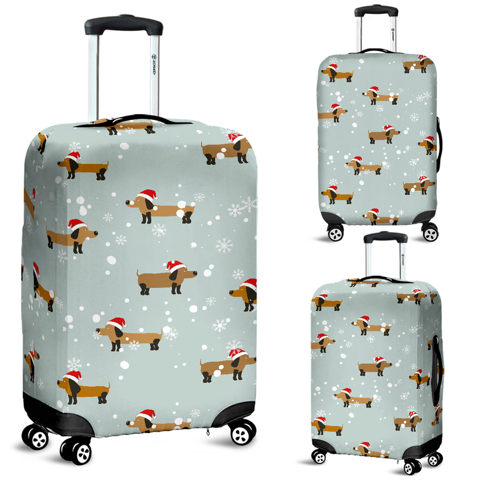 Dachshund Chirstmas Pattern Luggage Covers