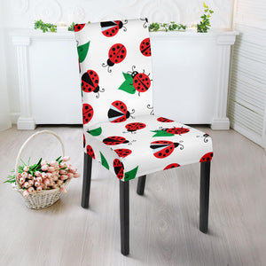 Ladybug Pattern Print Design 01 Dining Chair Slipcover