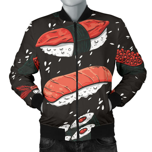 Sushi Theme Pattern Men Bomber Jacket