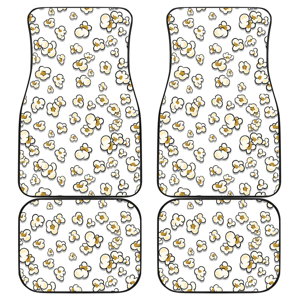 Popcorn Pattern Print Design 04 Front and Back Car Mats