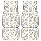 Popcorn Pattern Print Design 04 Front and Back Car Mats