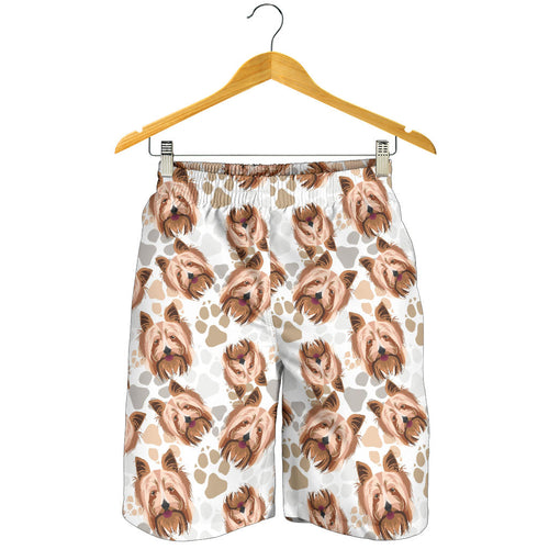 Yorkshire Terrier Pattern Print Design 04 Men Shorts