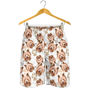 Yorkshire Terrier Pattern Print Design 04 Men Shorts