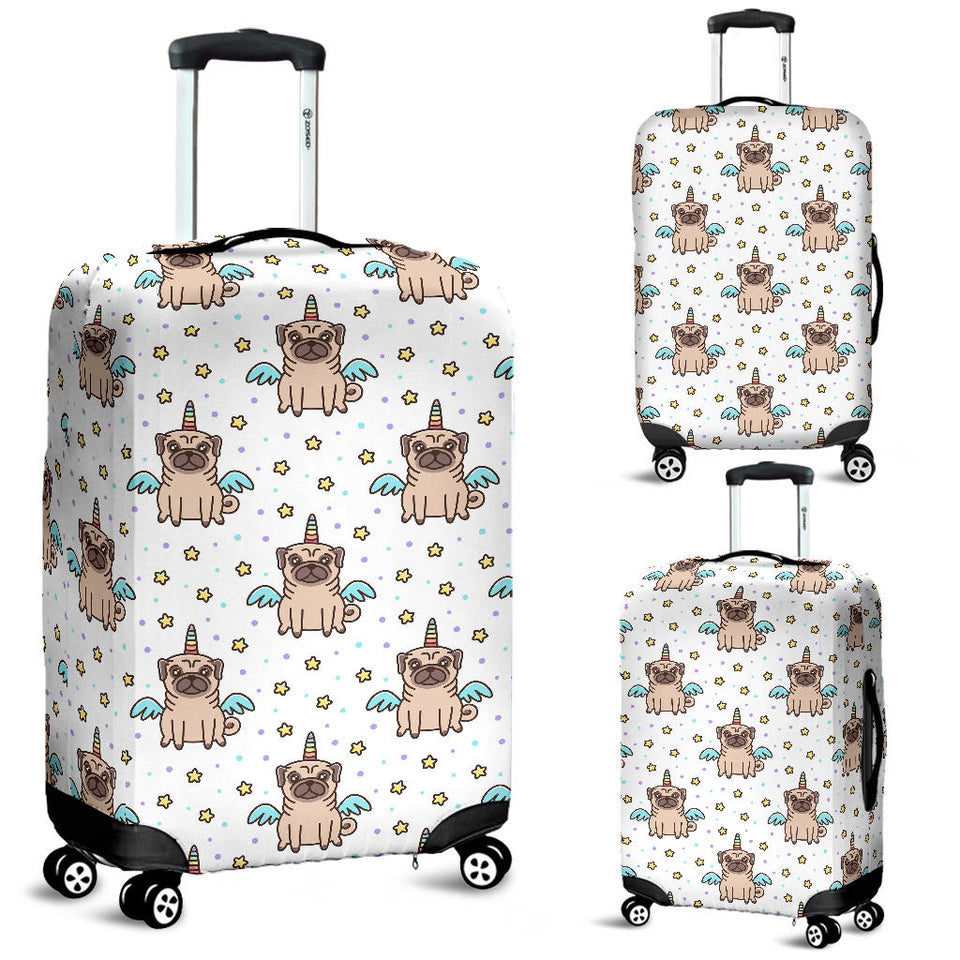 Unicorn Pug Pattern Luggage Covers
