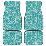 Math Pattern Print Design 05 Front and Back Car Mats