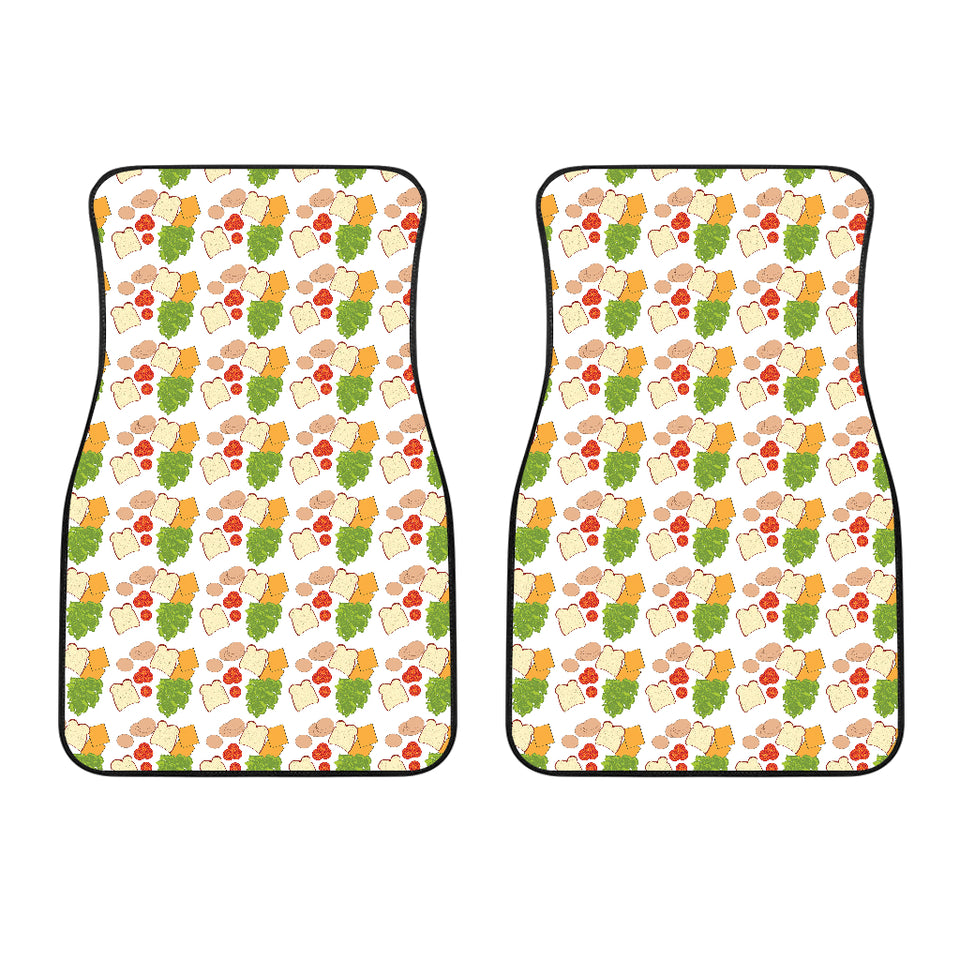 Sandwich Pattern Print Design 02 Front Car Mats