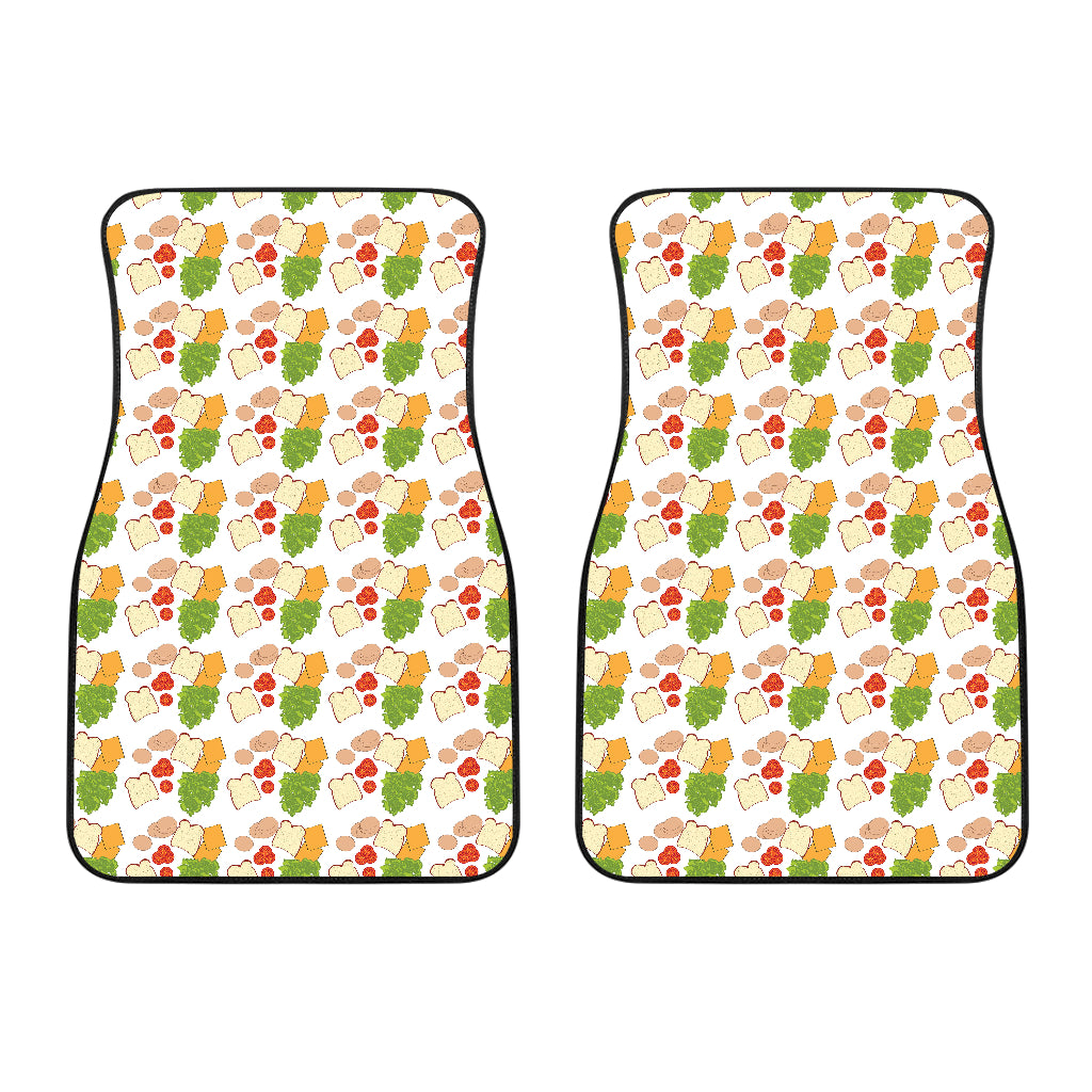 Sandwich Pattern Print Design 02 Front Car Mats