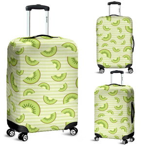 Kiwi Pattern Striped Background Luggage Covers