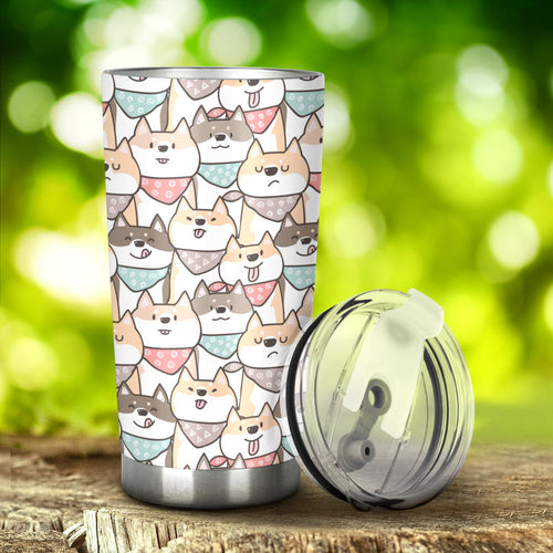 Shiba Inu Pattern Tumbler