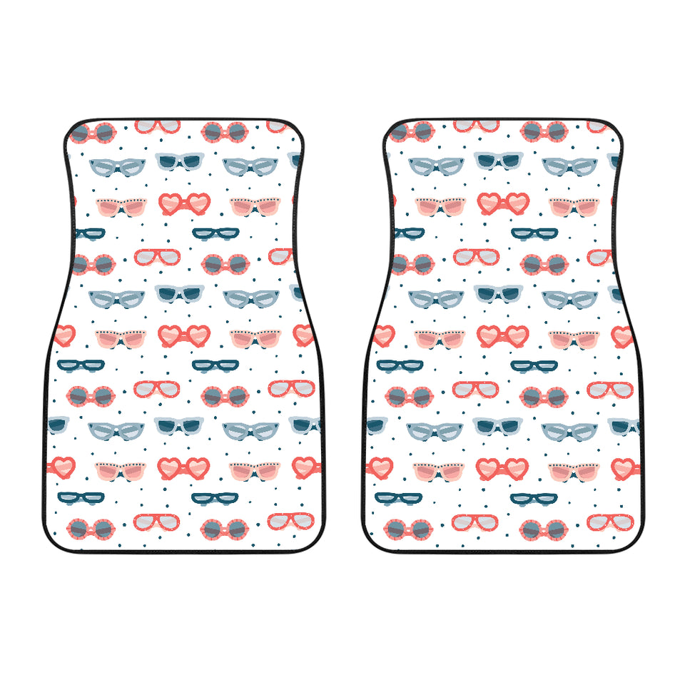 Sun Glasses Pattern Print Design 02 Front Car Mats