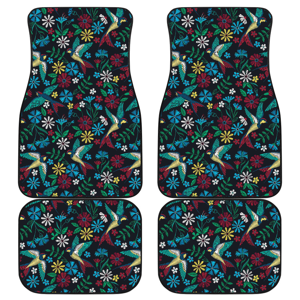 Swallow Pattern Print Design 04 Front and Back Car Mats