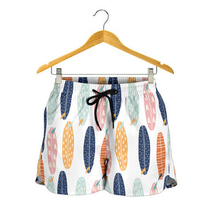 Surfboard Pattern Print Design 04 Women Shorts