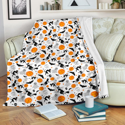 Halloween Pattern Premium Blanket