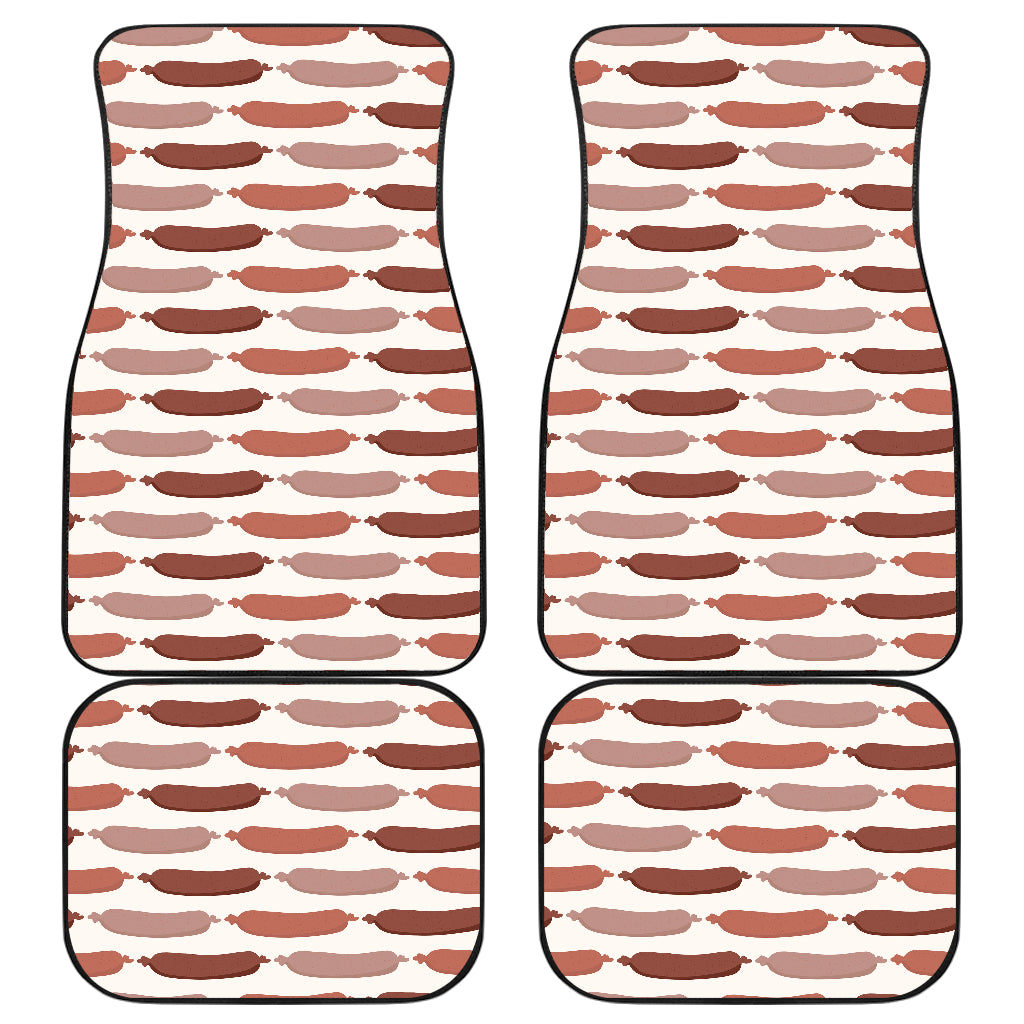 Sausage Pattern Print Design 02 Front and Back Car Mats