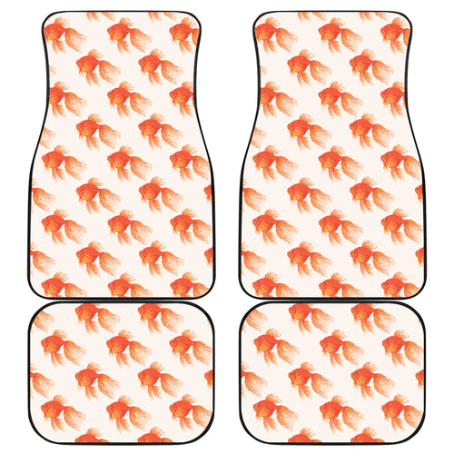 Goldfish Pattern Print Design 05 Front and Back Car Mats