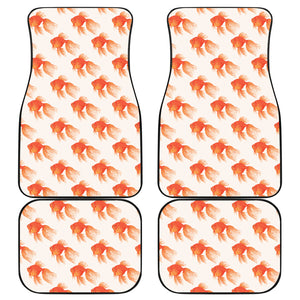 Goldfish Pattern Print Design 05 Front and Back Car Mats