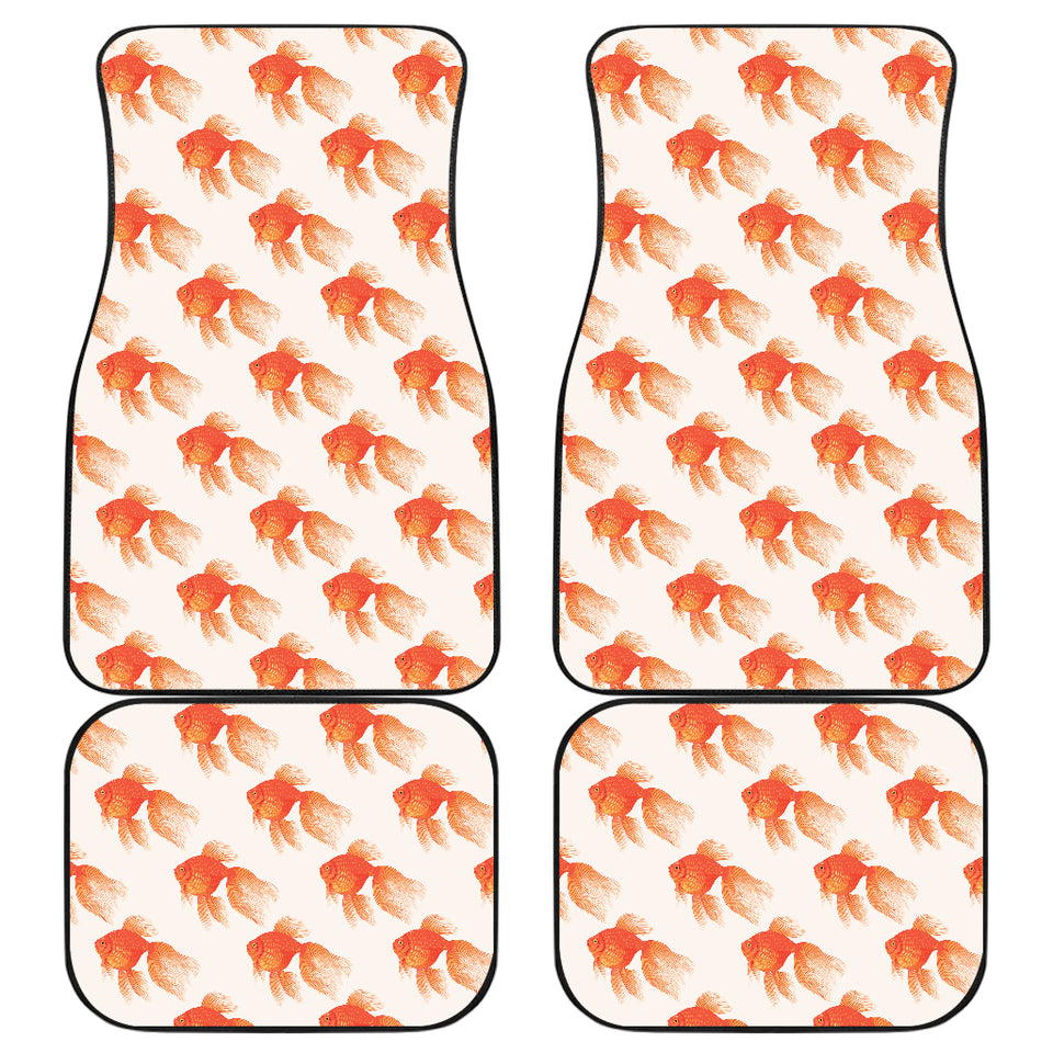 Goldfish Pattern Print Design 05 Front and Back Car Mats