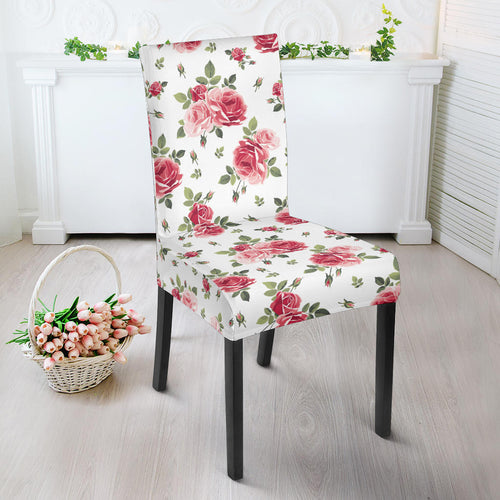 Rose Pattern Print Design 02 Dining Chair Slipcover