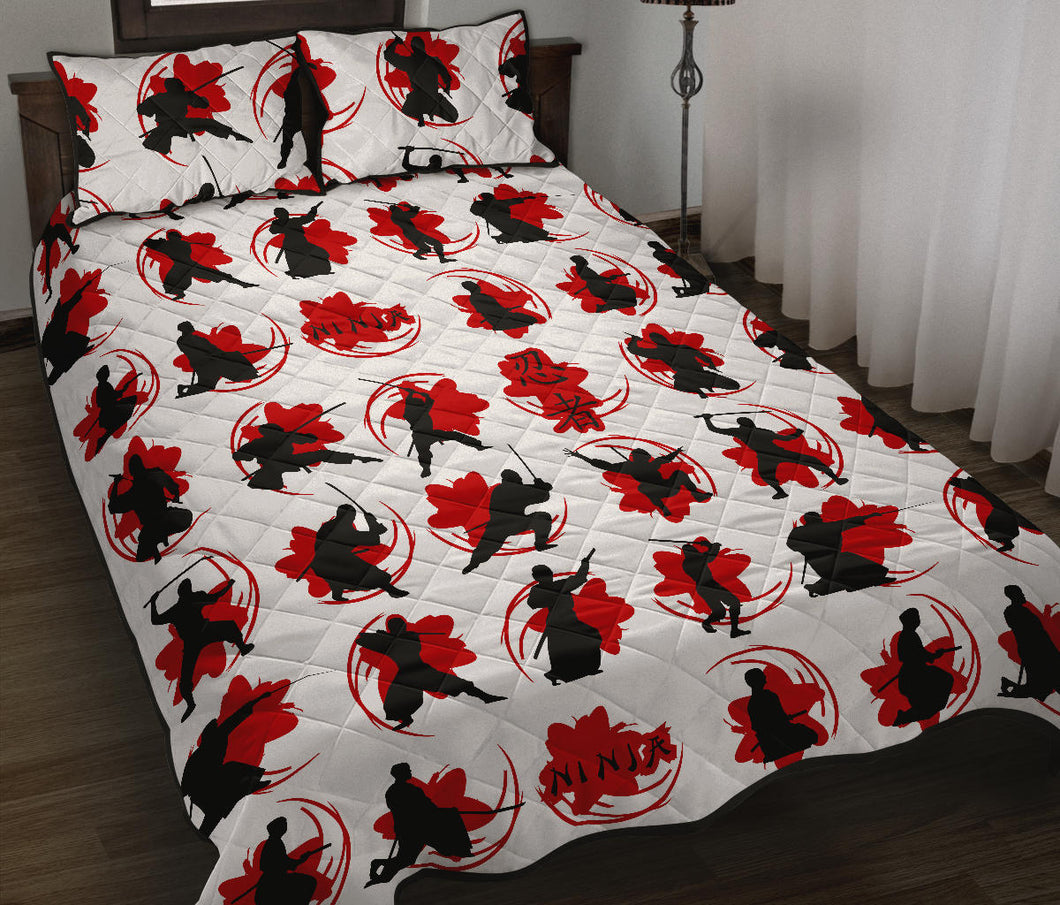 Ninja Pattern Quilt Bed Set