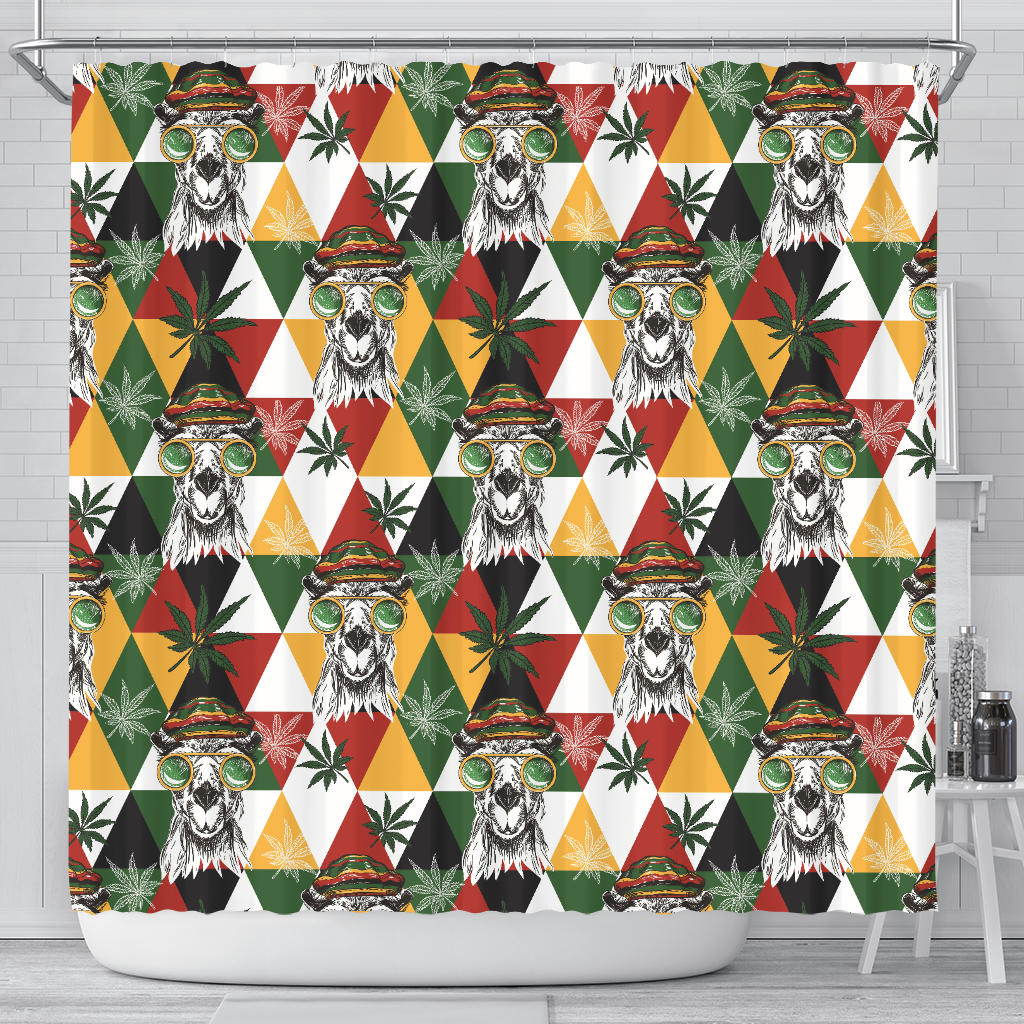 Cool Camel Leaves Pattern Shower Curtain Fulfilled In US