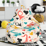 Saxophone Pattern Background Bean Bag Cover