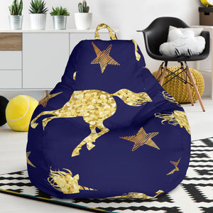 Unicorn Gold Pattern Bean Bag Cover