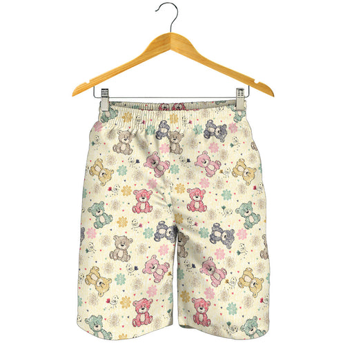 Teddy Bear Pattern Print Design 05 Men Shorts