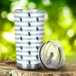 Ninja Pattern Stripe Background Tumbler