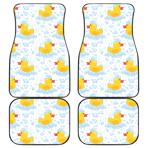 Duck Toy Pattern Print Design 03 Front and Back Car Mats