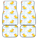 Duck Toy Pattern Print Design 03 Front and Back Car Mats