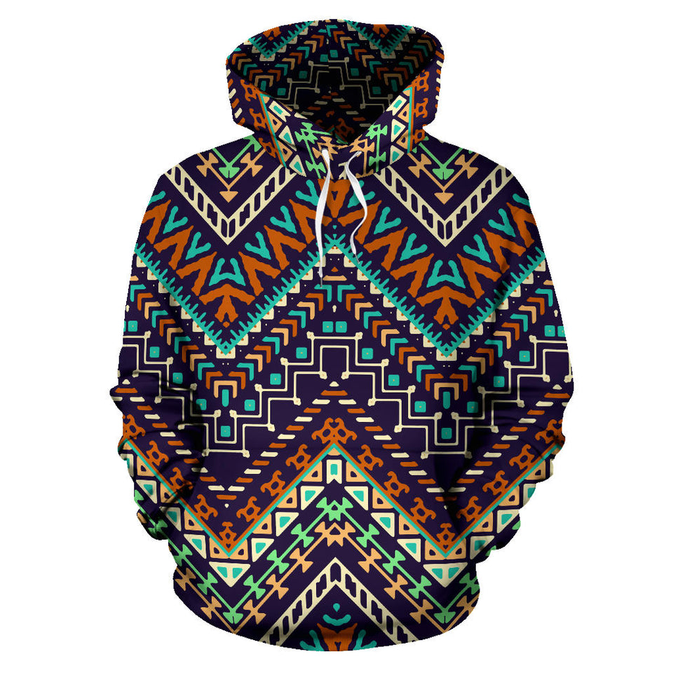 Zigzag African Afro Dashiki Adinkra Kente Men Women Pullover Hoodie