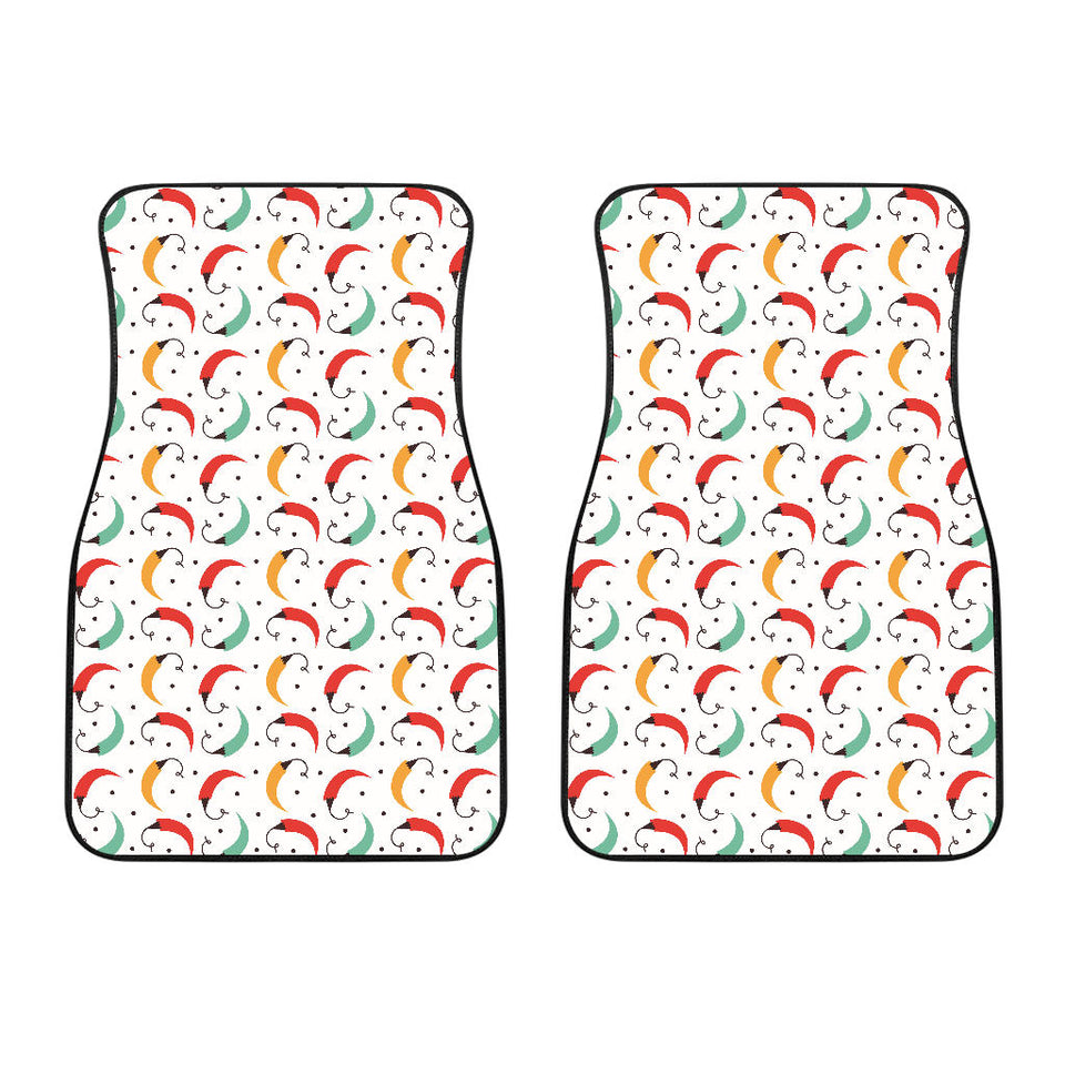 Red Green Yellow Chili Pattern Front Car Mats