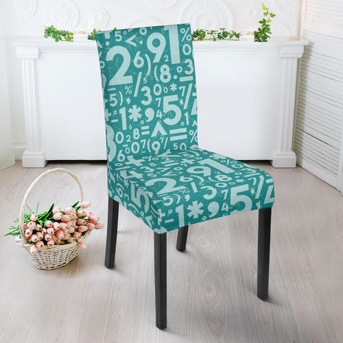 Math Pattern Print Design 05 Dining Chair Slipcover