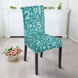Math Pattern Print Design 05 Dining Chair Slipcover
