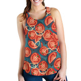 Tomato Pattern Background Women Racerback Tank Top