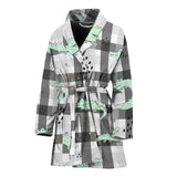 Crocodile Pattern Stripe background Women Bathrobe
