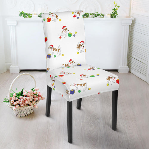 Jack Russel Pattern Print Design 02 Dining Chair Slipcover