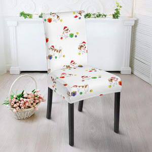 Jack Russel Pattern Print Design 02 Dining Chair Slipcover