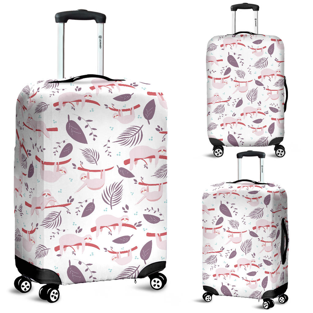 Sloth Leaves Pattern Luggage Covers