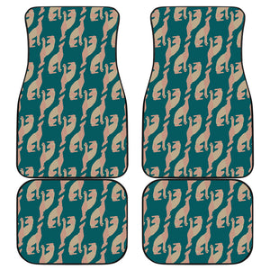 Greyhound Pattern Print Design 05 Front and Back Car Mats