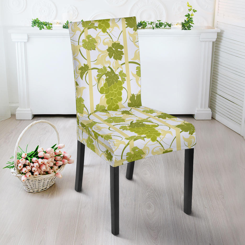Grape Pattern Background Dining Chair Slipcover