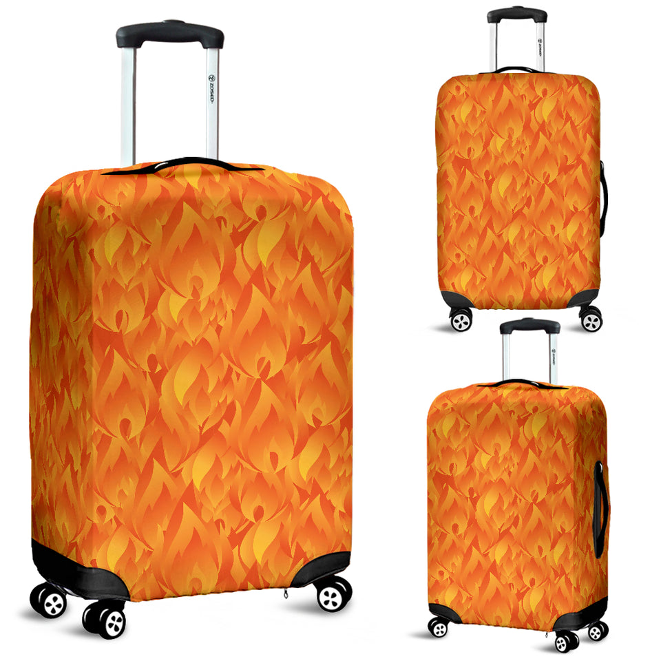 Red Flame Fire Pattern Luggage Covers