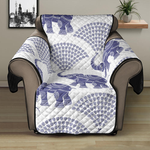 Elephant Pattern Background Recliner Cover Protector