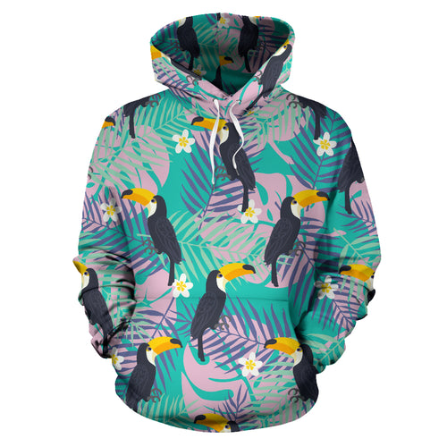 Toucan Pattern Background Men Women Pullover Hoodie