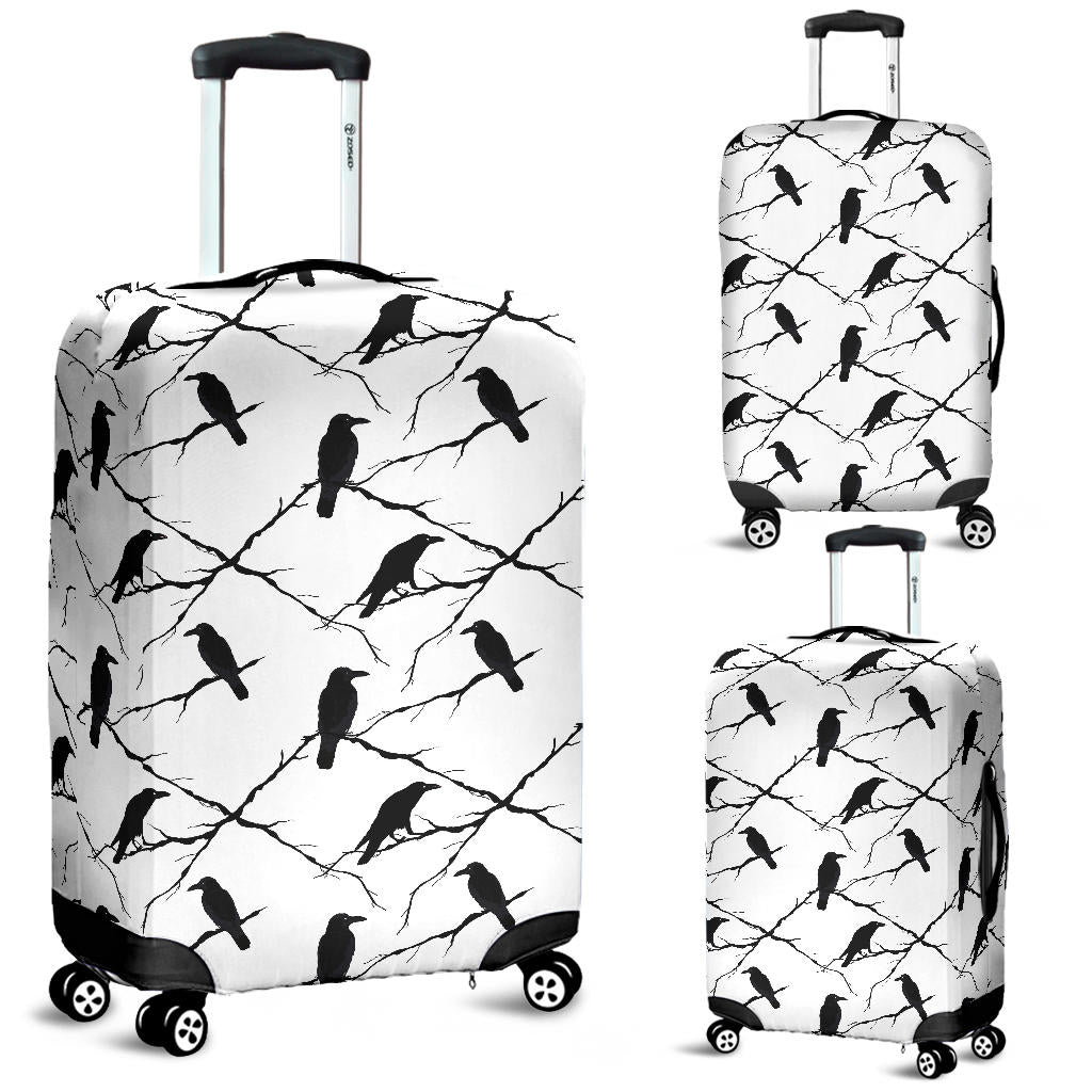 Crow Pattern Background Luggage Covers
