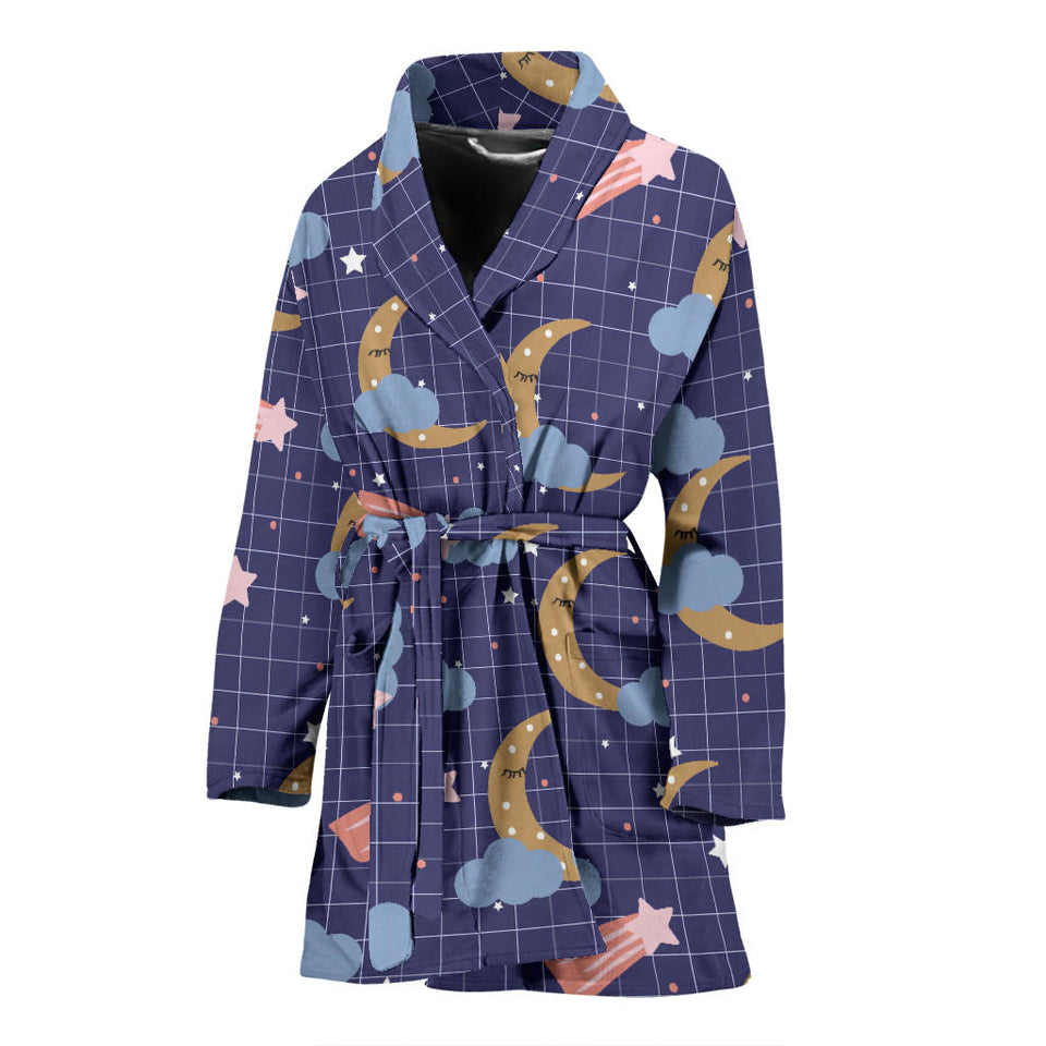 Moon Star Could Pattern Women Bathrobe