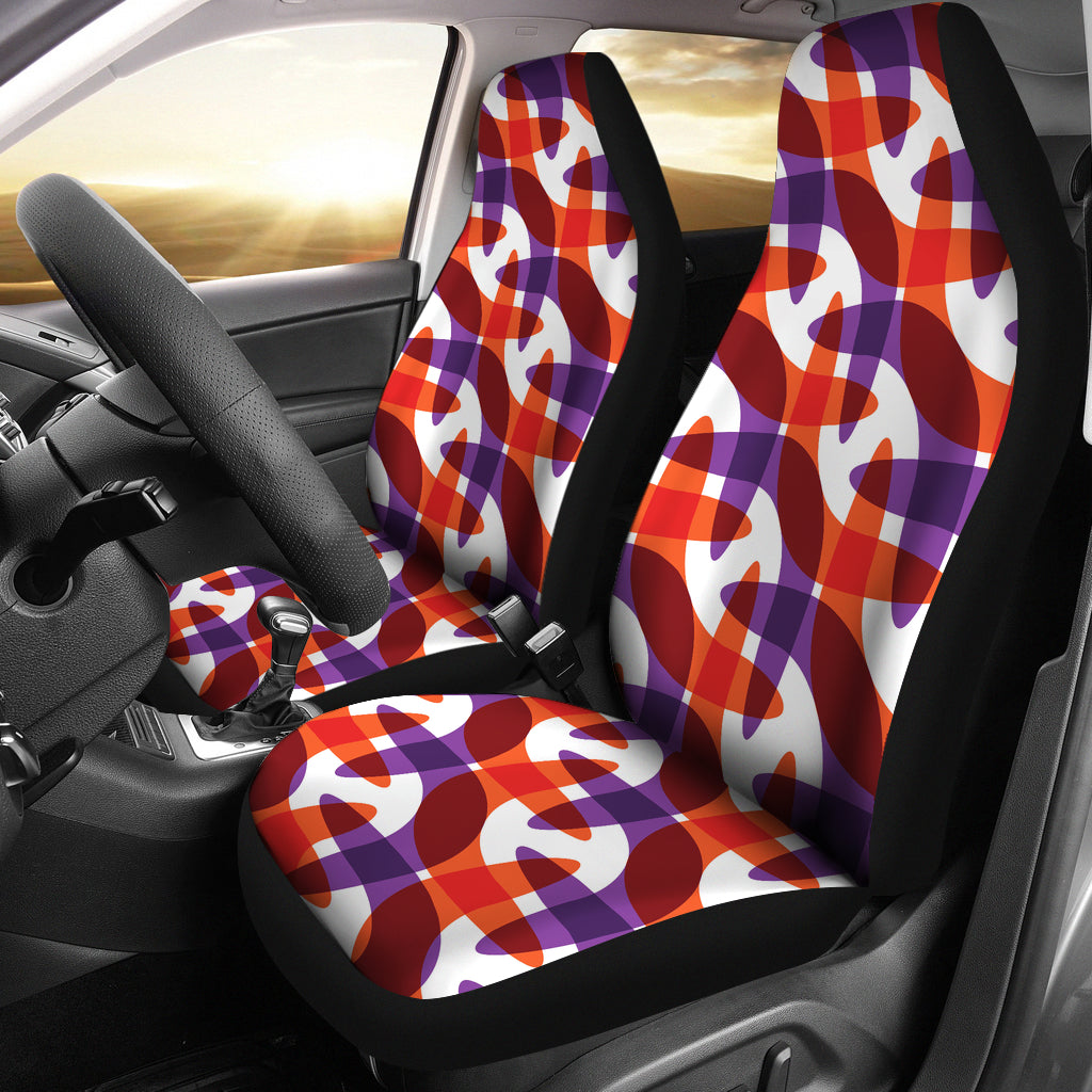 Boomerang Pattern Background Universal Fit Car Seat Covers