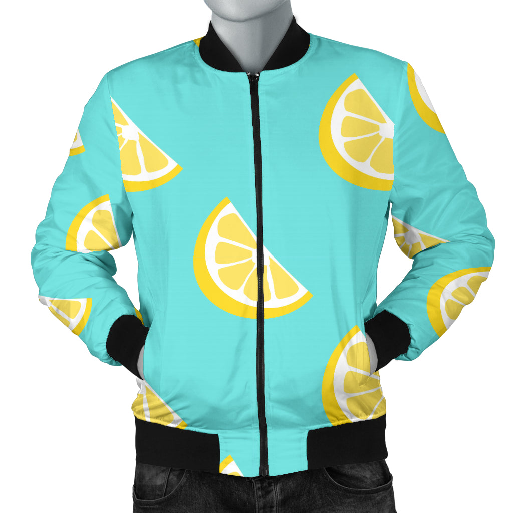 Lemon Theme Pattern Men Bomber Jacket