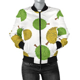 Durian Background Pattern  Women Bomber Jacket